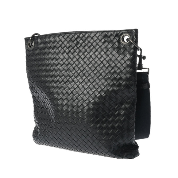 BOTTEGA VENETA Intrecciato Black Leather Shoulder Bag - Picture 2 of 9